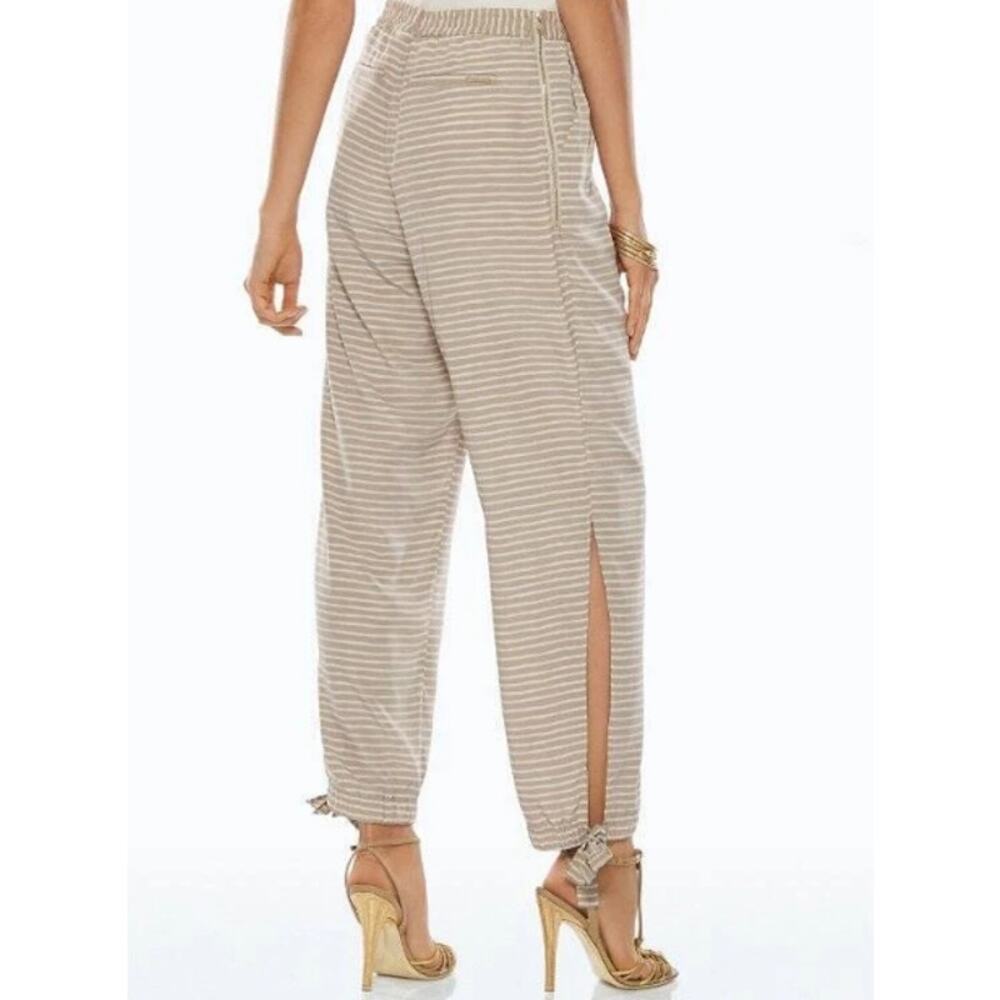 Chico's Black Label‎ Horizontal Striped Pants Beige Size XL (Size 3) - Picture 3 of 10